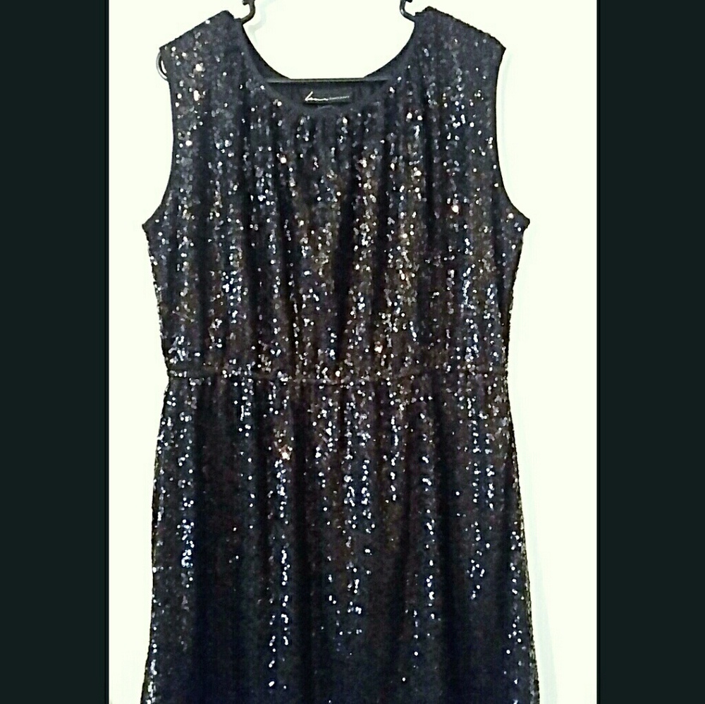 *NEW* Black Sequin Lane Bryant Dress